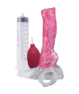 Wild Rebellious Canine Knotted Squirting Fantasy Dildo