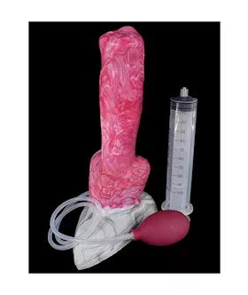 Wild Rebellious Canine Knotted Squirting Fantasy Dildo