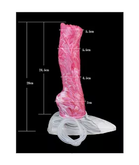 Wild Rebellious Canine Knotted Squirting Fantasy Dildo