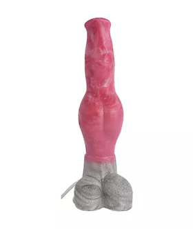 Wild Brawny Colt Knotted Squirting Fantasy Dildo With Balls