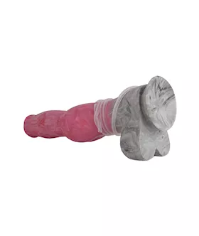 Wild Brawny Colt Knotted Squirting Fantasy Dildo With Balls