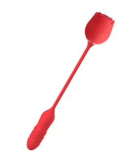 Pleasure Luxury Double-ended Suction Rose Vibrator