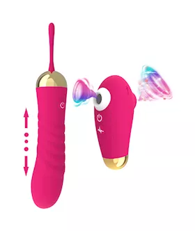 Pulsing Vibe With Sucking Remote Controller