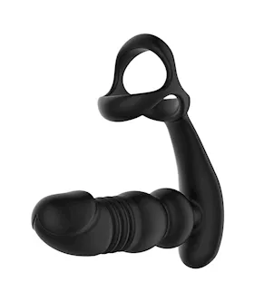 Remote Control Thrusting Anal Beads With Cock Ring