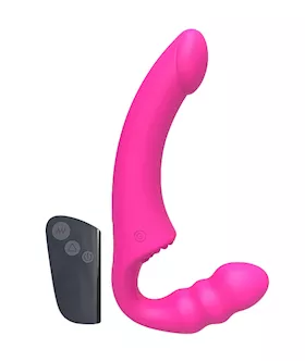 Slimline Remote Controlled Vibrating Strapless StrapOn