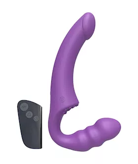 Slimline Remote Controlled Vibrating Strapless StrapOn