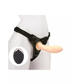 Slimline Feast On Me Remote Controlled Vibrating Strap-on