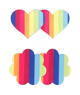 Pretty Pasties Heart  Flower 2 Pair