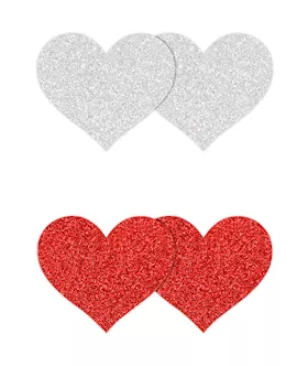 Pretty Pasties Glitter Hearts 2 Pair