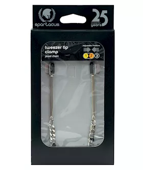Spartacus Adjustable Tweezer Nipple Clamps W/jewel Chain