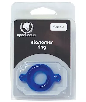 Spartacus Elastomer Cock Ring - Blue