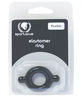 Spartacus Elastomer Cock Ring - Black