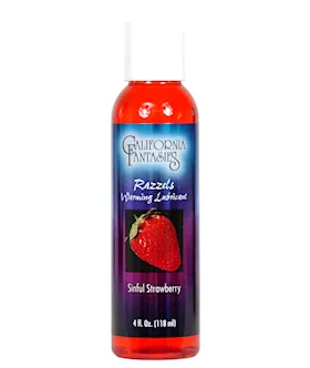 Razzels Warming Lubricant - 4 Oz Sinful Strawberry