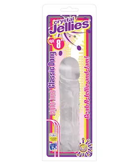 Crystal Jellies 8" Classic Dildo - Clear