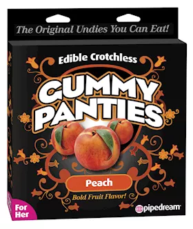 Edible Crotchless Gummy Panty - Peach