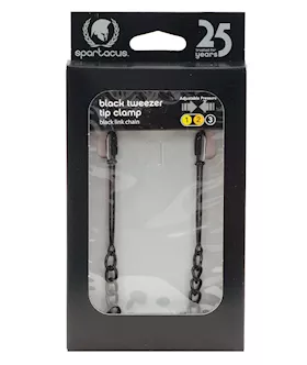 Spartacus Adjustable Black Tweezer Nipple Clamps W/chain