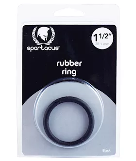 Spartacus 1.5" Rubber Cock Ring - Black