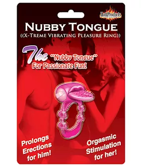 Nubby Tongue X-treme Vibrating Pleasure Ring - Magenta