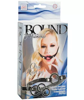 Bound By Diamonds Open Ring Gag - Black