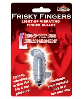Frisky Finger Light Up Vibrating Finger Bullet - Clear