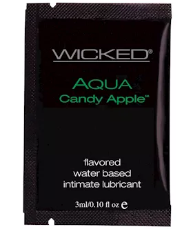 Wicked Sensual Care Aqua Water Based Lubricant - .1 Oz Candy Apple