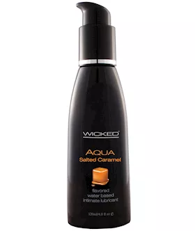 Wicked Sensual Care Aqua Water Based Lubricant - 4 Oz Salted Caramel