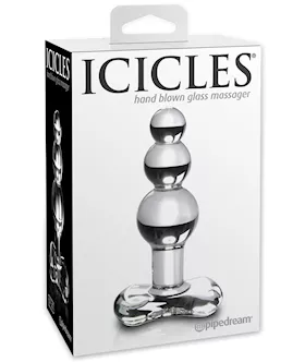 Icicles No. 47 Hand Blown Glass Butt Plug - Clear