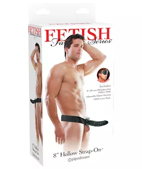 Fetish Fantasy Series 8" Hollow Strap On - Black
