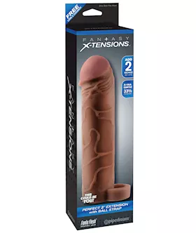 Fantasy X-tensions Perfect 2" Extension W/ball Strap - Brown