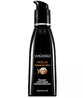 Wicked Sensual Care Aqua Water Based Lubricant - 4 Oz Cinnamon Bun