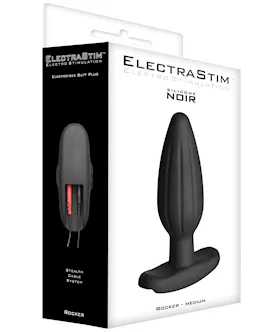 Electrastim Silicone Noir Rocker Butt Plug - Medium