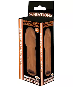 Skinsations Latin Lover 6.5" Husky Extension Sleeve W/scrotum Strap