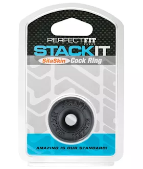 Perfect Fit Stackit Cock Ring - Black