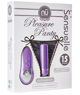 Nu Sensuelle Pleasure Panty Bullet W/remote Control 15 Function - Purple
