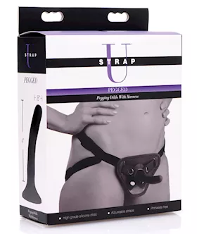 Strap U Pegged Pegging Dildo W/harness
