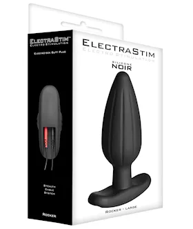 Electrastim Silicone Noir Rocker Butt Plug - Large