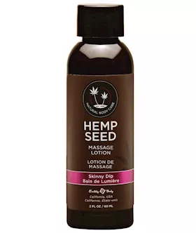Earthly Body Hemp Seed Massage Lotion  2 oz Skinny Dip