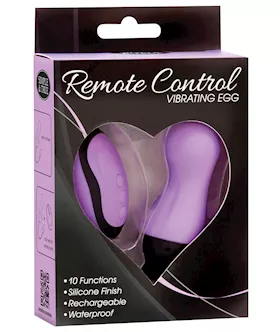 Powerbullet Remote Control Vibrating Egg - Purple