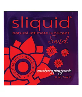 Sliquid Swirl Lubricant Pillow - .17 Oz Strawberry Pomegranate