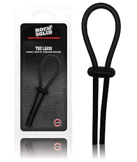 Rock Solid Lasso Cockring - Black