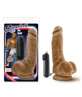 Blush Coverboy The Boxer 9" Vibrating Realistic Cock - Mocha