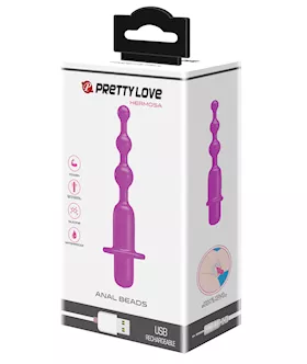 Pretty Love Hermosa Anal Beads Vibrator - 12 Function Fuchsia