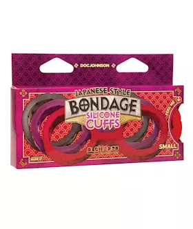 Japanese Bondage Silicone Cuffs Small - Red