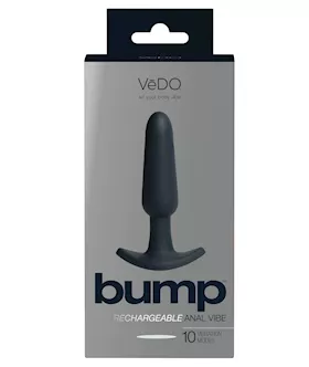 Vedo Bump Rechargeable Anal Vibe - Just Black