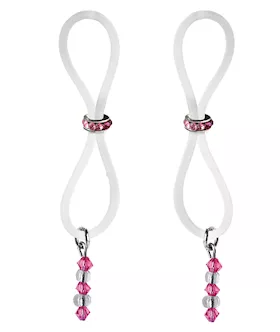 Bijoux De Nip Nipple Halos Pink Gem Slider - Pink/clear