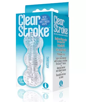 The 9's Clear Stroke Threeway Masturbator