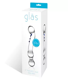 Glas 6" Textured G-spot Glass Dildo