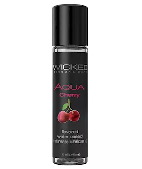 Wicked Sensual Care Aqua Water Based Lubricant - 1 Oz Cherry