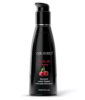 Wicked Sensual Care Aqua Water Based Lubricant - 4 Oz Cherry
