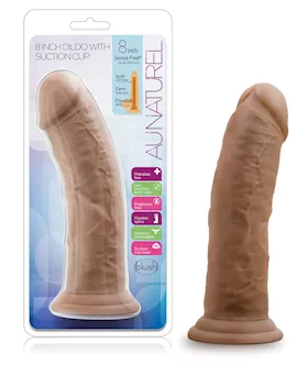 Blush Au Naturel 8" Dildo W/suction Cup - Mocha